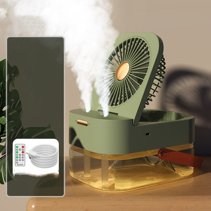 Humidifier Spray Fan Portable Air Cooler Air Humidifier USB Fan Desktop Fan With Night Light