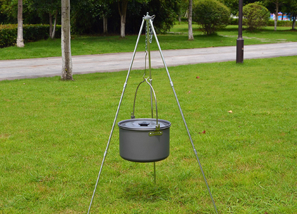 Camping Outdoor Campfire Tripod Hanging Tire Bracket Aluminium