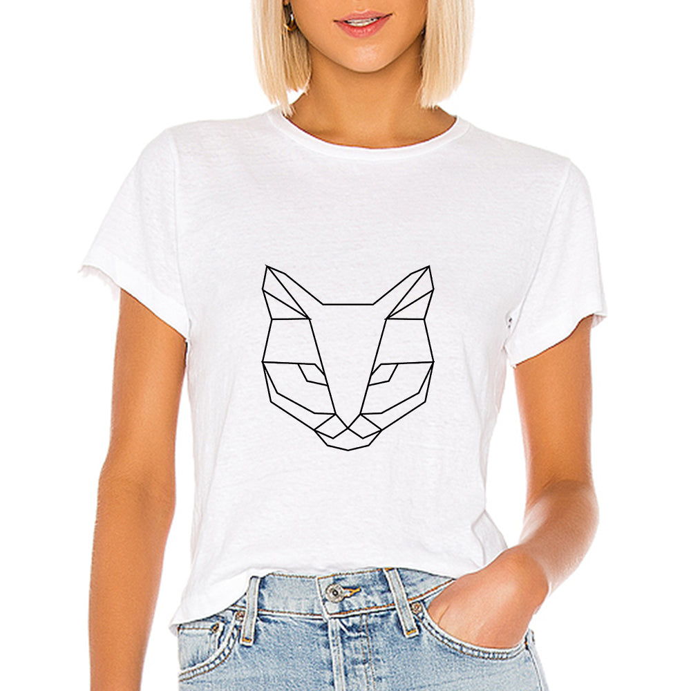 Animal Round Neck Short Sleeve T-shirt