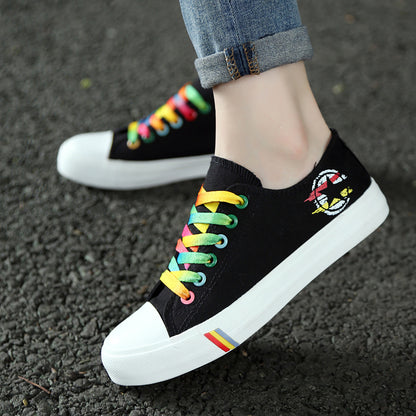 Classic Canvas Rainbow Laces Pumps