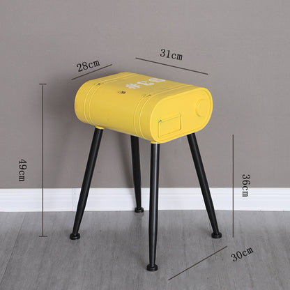 Iron Retro Gasoline Barrel Industrial Bar Stool