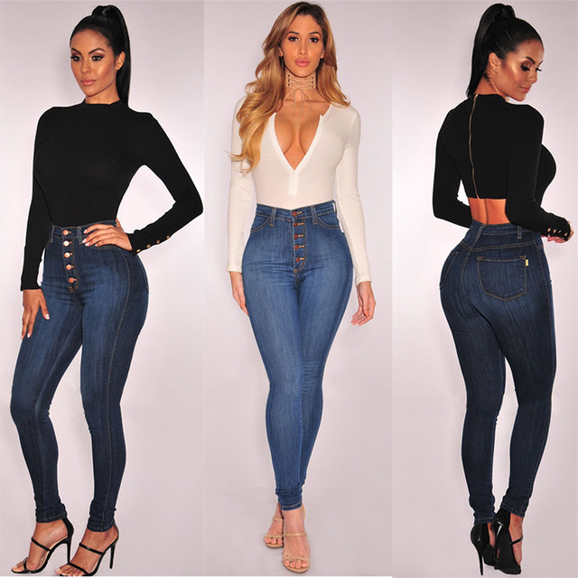 Autumn High Waist Jeans In 6 Different Sizes