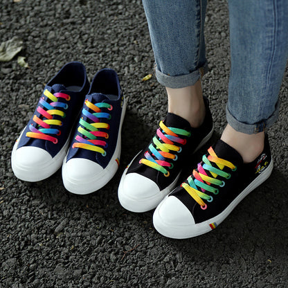 Classic Canvas Rainbow Laces Pumps