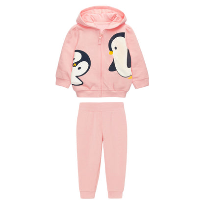 Girls Hooded Penguin TrackSuit