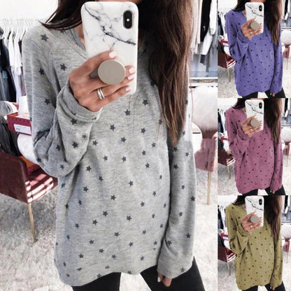 Star Print Long-Sleeved T-shirt