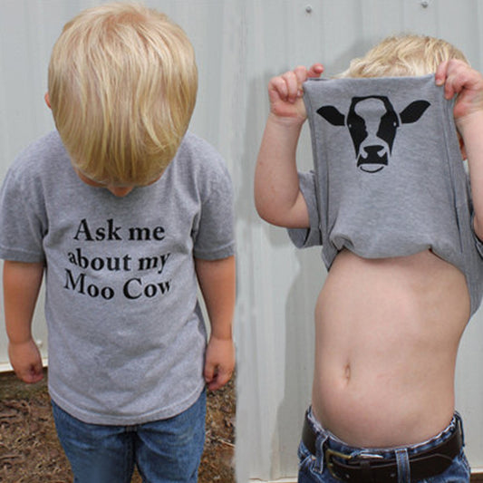 Ask Me About My Cow Short Sleeve T-Shirt