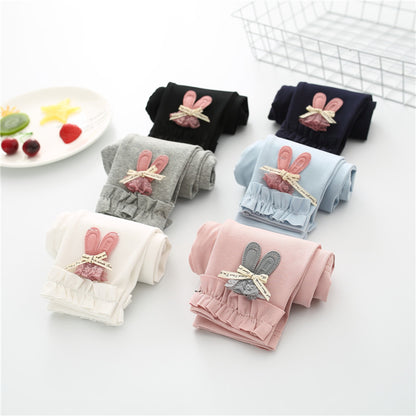 Girls Bow Rabbit Leggings In 5 Different Colour's