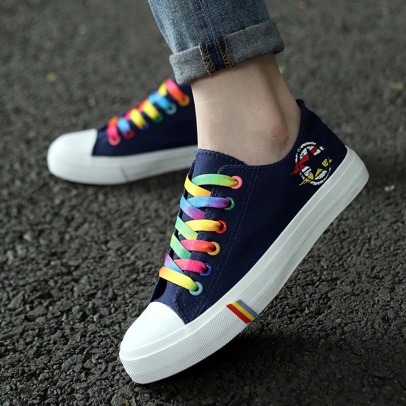 Classic Canvas Rainbow Laces Pumps