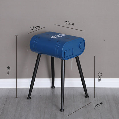 Iron Retro Gasoline Barrel Industrial Bar Stool