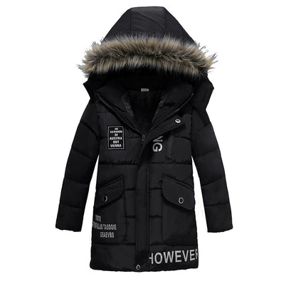 Children's Trendy Cotton-padded Jacket Mid-length