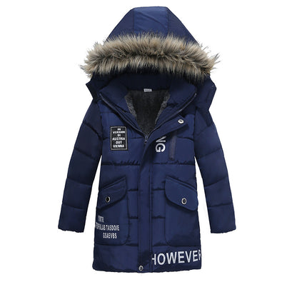 Children's Trendy Cotton-padded Jacket Mid-length