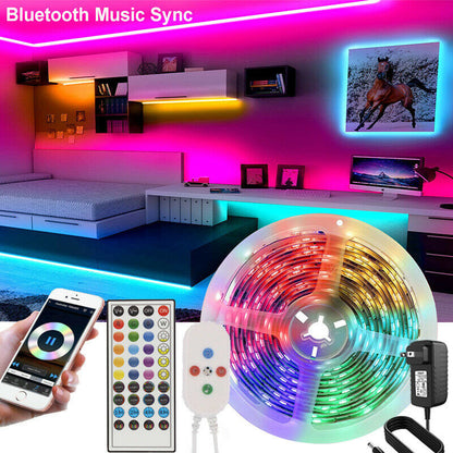 LED Strip Lights 5050 RGB Bluetooth Room Light Colour Changing with Remote