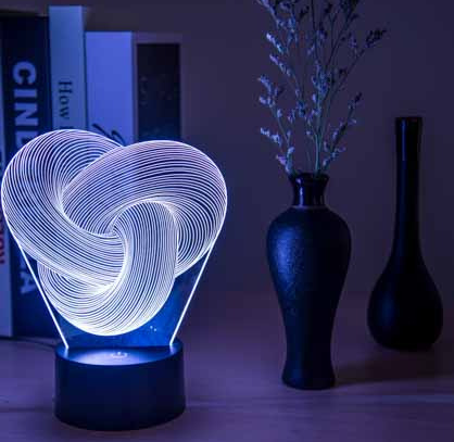 Twist Abstract LED 3D Night Light