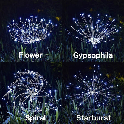 Solar Firework Garden Waterproof Lights