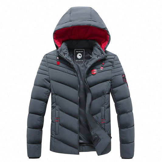 Men's Cotton Hooded Winter Warm Cotton Jacket