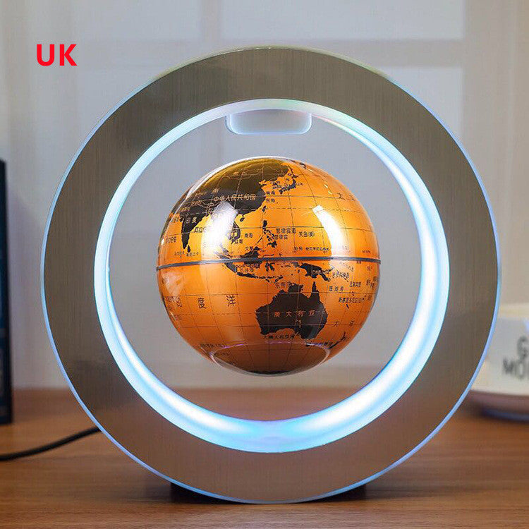 Round World Map LED Floating Magnetic Levitation Light