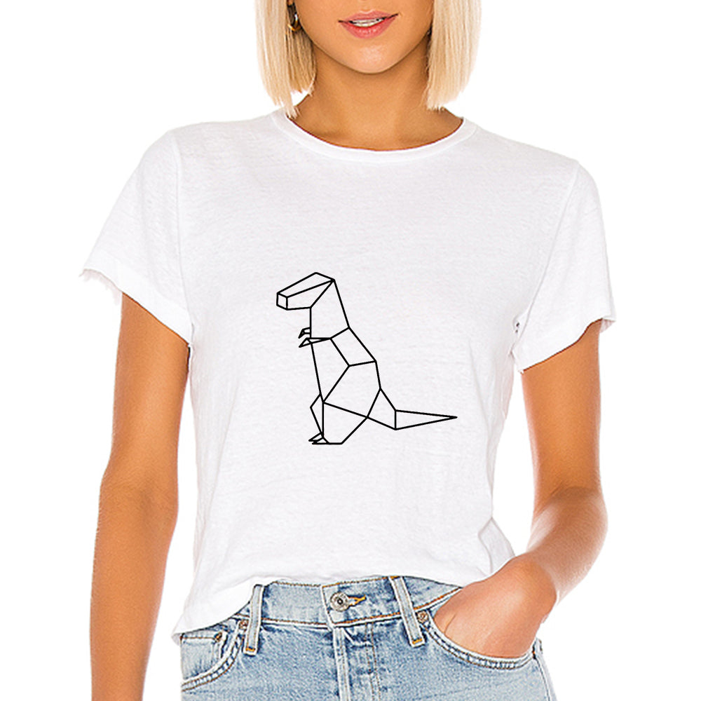 Animal Round Neck Short Sleeve T-shirt