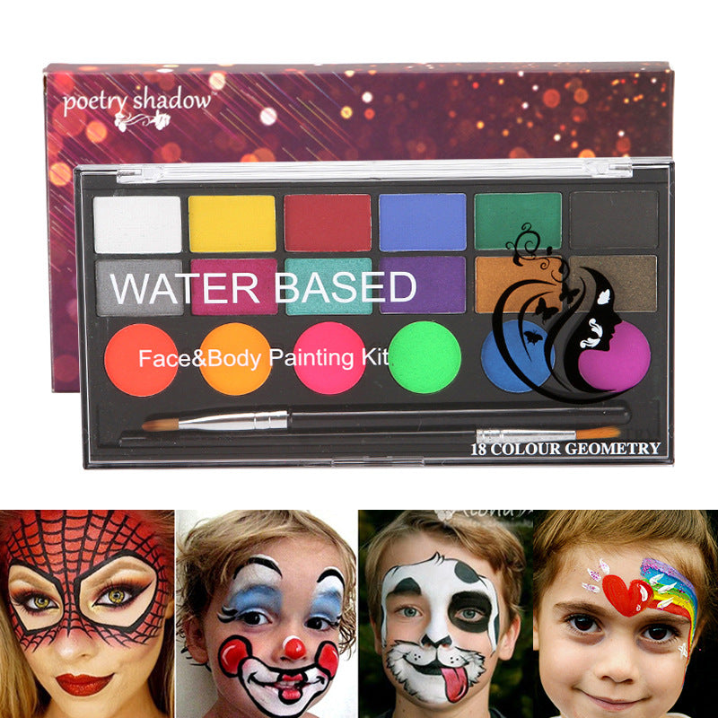 18 Colours Halloween Cosmetics Body Paint