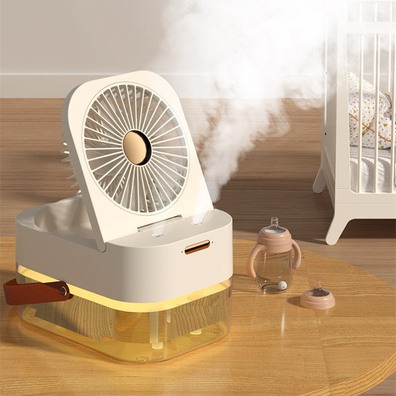 Humidifier Spray Fan Portable Air Cooler Air Humidifier USB Fan Desktop Fan With Night Light