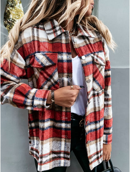 Autumn Winter Long Sleeve Plaid Top