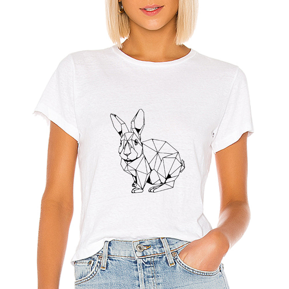 Animal Round Neck Short Sleeve T-shirt