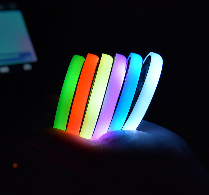 Colourful Cup Holder LED Light-up Coaster Solar & USB Charging Non-slip Coaster