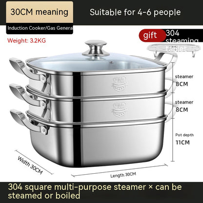 Square Steamer Multi-function