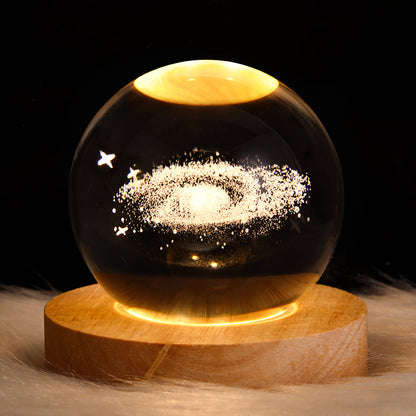 Starry Sky,Planet, Moon Crystal Ball Projection Small Night Lamp