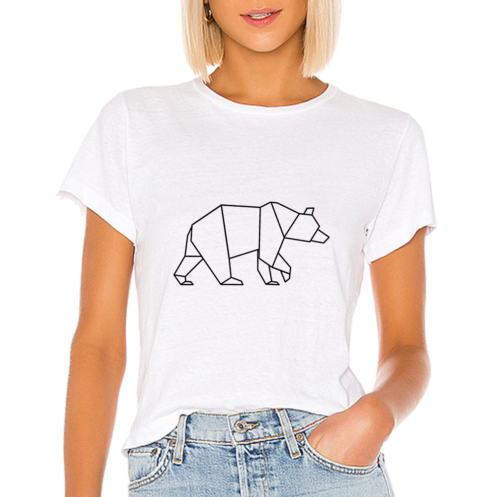 Animal Round Neck Short Sleeve T-shirt