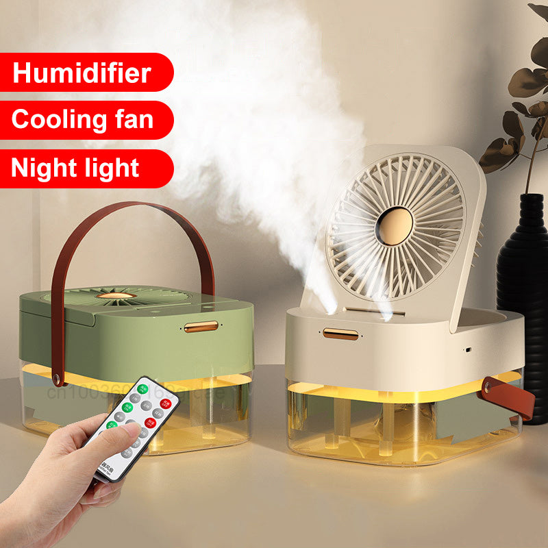 Humidifier Spray Fan Portable Air Cooler Air Humidifier USB Fan Desktop Fan With Night Light