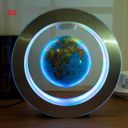 Round World Map LED Floating Magnetic Levitation Light