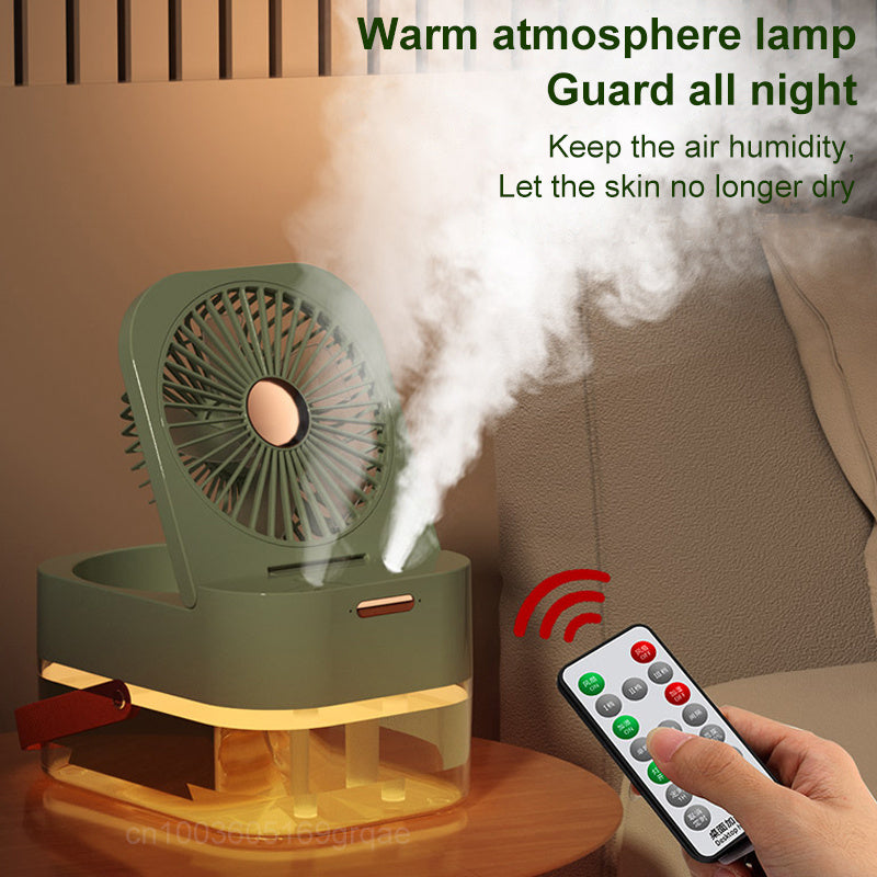 Humidifier Spray Fan Portable Air Cooler Air Humidifier USB Fan Desktop Fan With Night Light