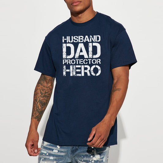 Husband Dad Protector Hero Short-sleeve T-Shirt