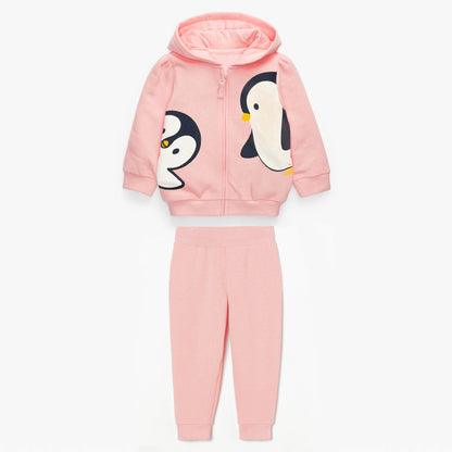 Girls Hooded Penguin TrackSuit