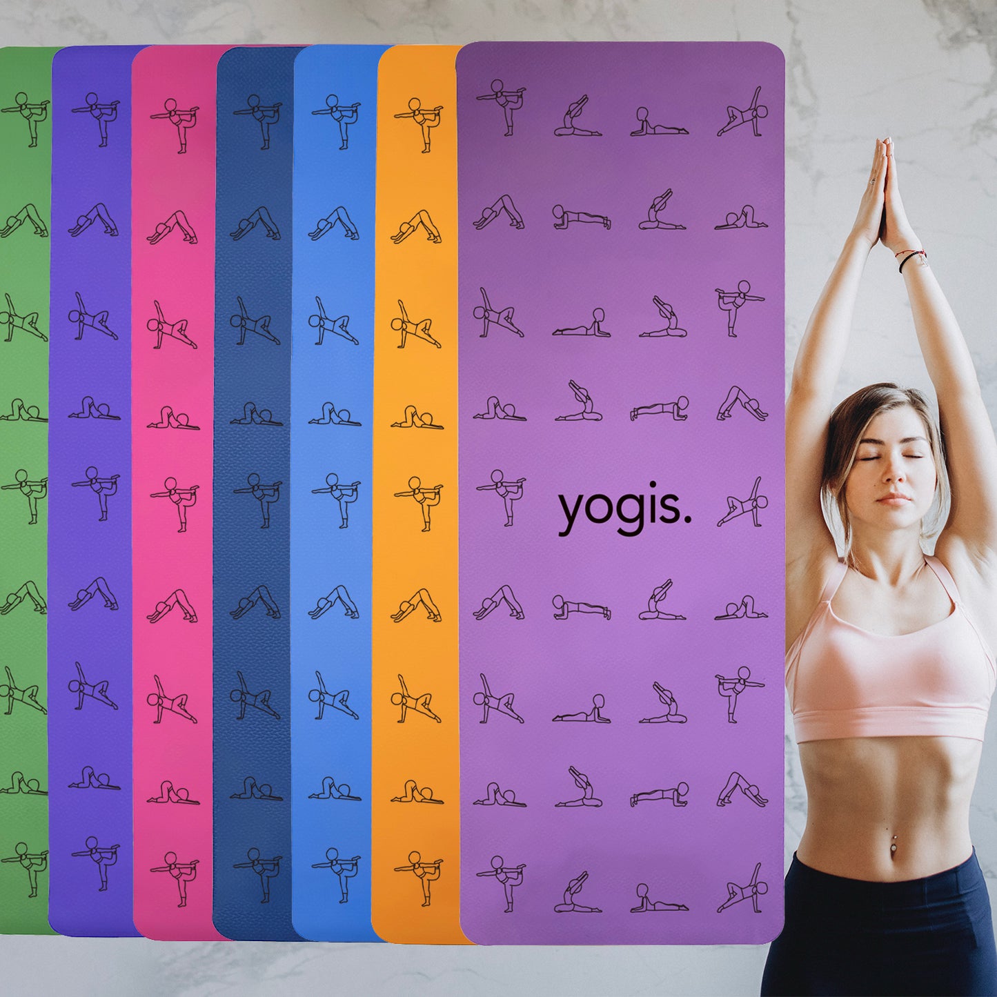 Yoga Mat Posture Line Non-slip Custom Fitness Mat