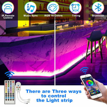 LED Strip Lights 5050 RGB Bluetooth Room Light Colour Changing with Remote