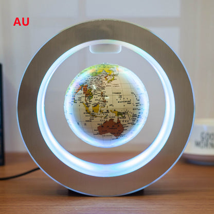 Round World Map LED Floating Magnetic Levitation Light