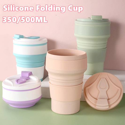 Silicone Folding Flask Collapsible Hot/Cold Drinks