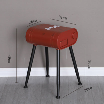 Iron Retro Gasoline Barrel Industrial Bar Stool